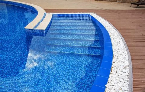 Elements of a swimming pool. Stock Photos