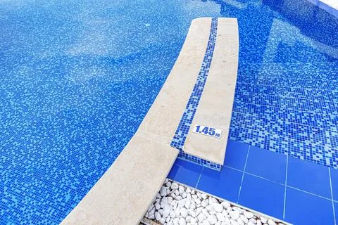 Elements of a swimming pool. Stock Photos
