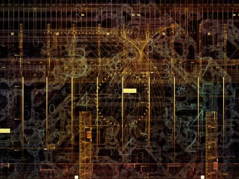 Elements of Technology Links 库存插图