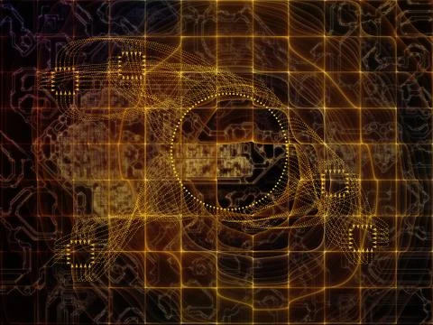 Elements of Technology Links Stock Illustration