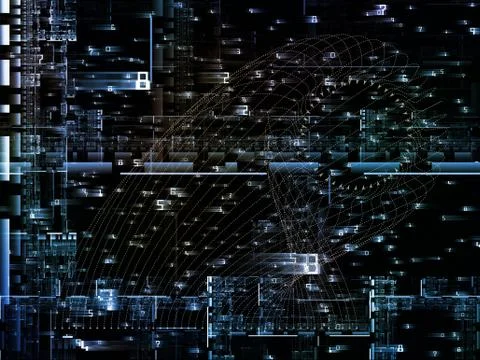 Elements of Technology Links Stock Illustration