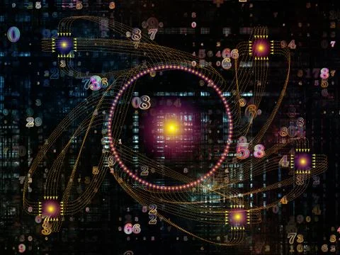 Elements of Technology Links Illustrazione stock