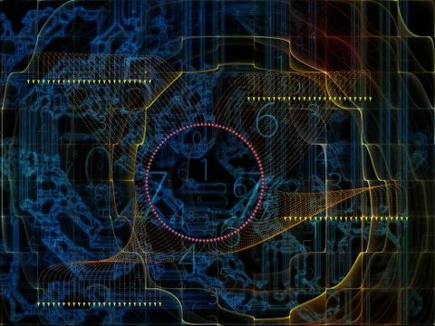 Elements of Technology Links Stock Illustration