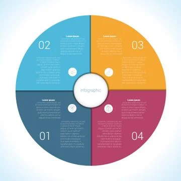 Elements For Template infographic four position Stock Illustration