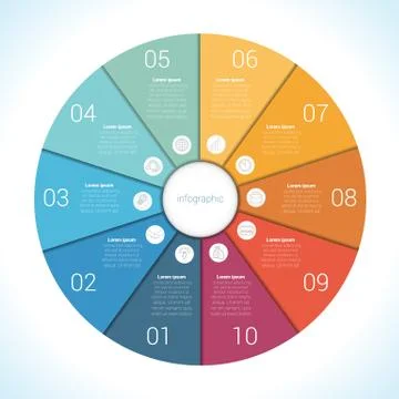 Elements For Template infographic ten position イラスト素材