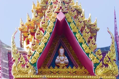Elements of Thai Temple sculpture Stock Photos