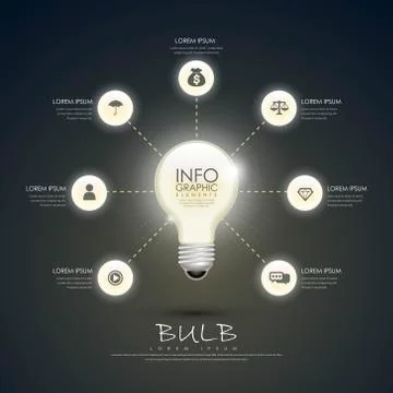 The elements to turn on the light Stock Illustration