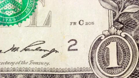 Elements of the us dollar Stock Photos