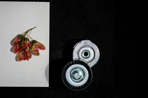 Elements of various objects and metal products for design solutions, close-up Stock Photos