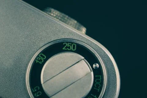 Elements of a vintage close-up camera Foto stock