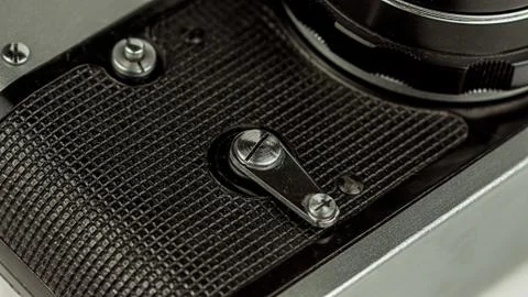 Elements of a vintage close-up camera Foto stock