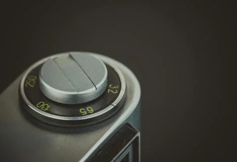 Elements of a vintage close-up camera Stock Photos