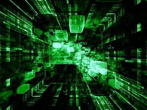 Elements of Virtual Space 스톡 일러스트