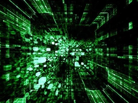 Elements of Virtual Space Stock Illustration