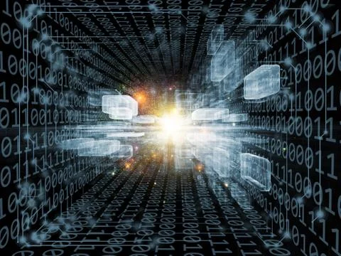 Elements of Virtual Space Stock Illustration