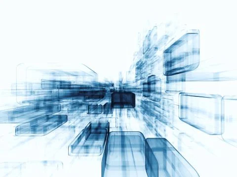 Elements of Virtual Space Stock Illustration