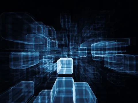 Elements of Virtual Space Illustrazione stock