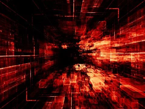 Elements of Virtual Space Stock Illustration