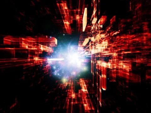 Elements of Virtual Space Stock Illustration