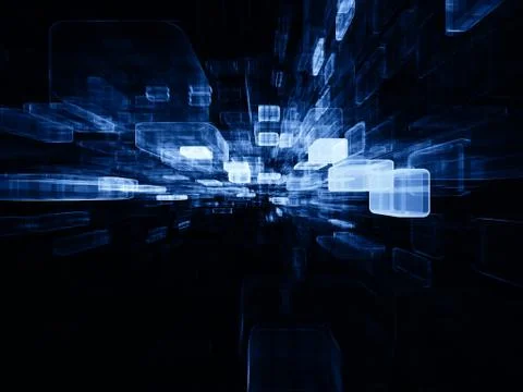 Elements of Virtual Space 스톡 일러스트