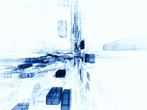 Elements of Virtual Space Stock Illustration