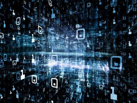 Elements of Virtual World Stock Illustration