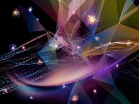 Elements of Virtual World Stock Illustration