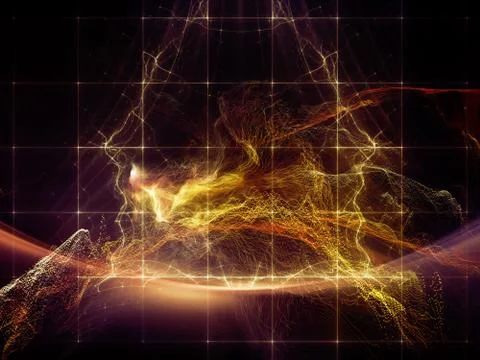 Elements of Virtual World Stock Illustration