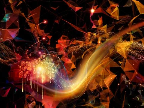 Elements of Virtual World Stock Illustration