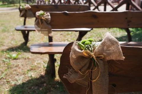 Elements of the wedding decor Stock Photos