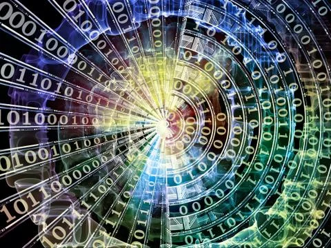 Elements of World of Numbers Stock Illustration