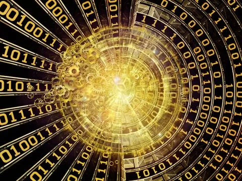 Elements of World of Numbers Stock Illustration