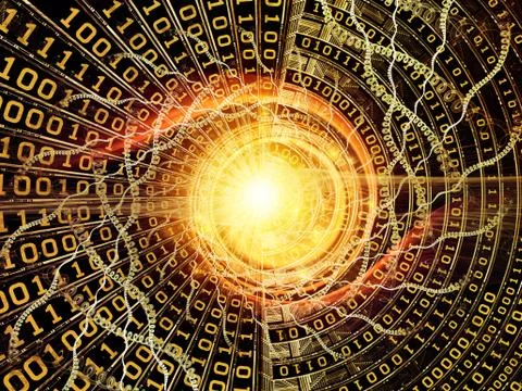 Elements of World of Numbers Stock Illustration