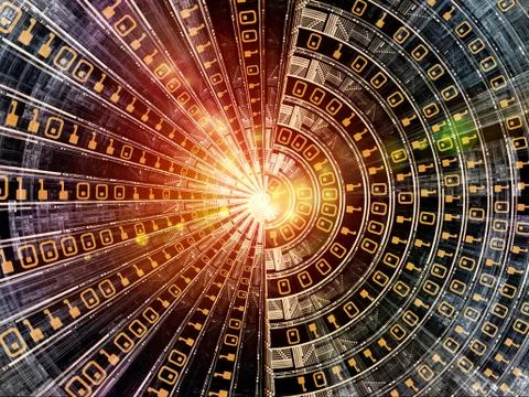 Elements of World of Numbers Stock Illustration