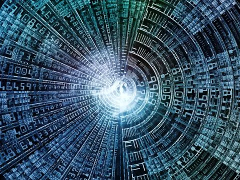 Elements of World of Numbers Stock Illustration