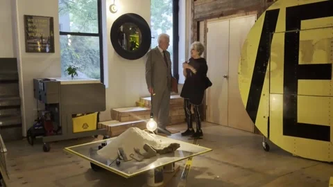 Elena del Rivero opens New York studio windows to remember 9/11, 25 years on, NE Stock Footage 345015544