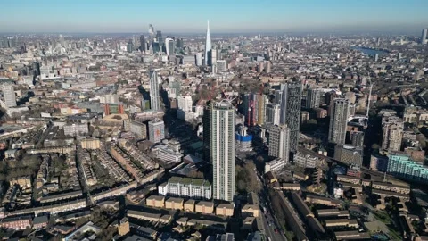Elephant and Castle development and regeneration, Southwark, London Stock Footage 262199976