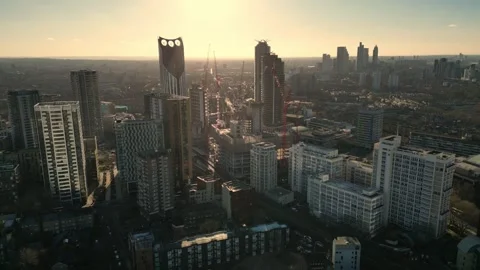 Elephant and Castle development and regeneration, Southwark, London Stock Footage 262200666