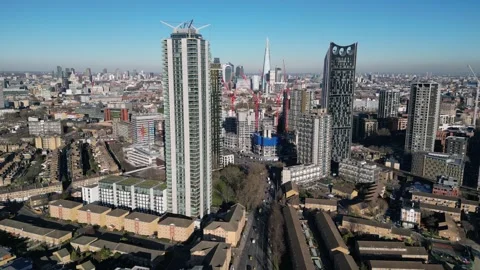Elephant and Castle development and regeneration, Southwark, London, England Stock Footage 262200736
