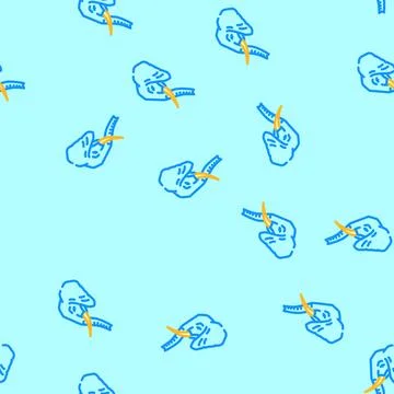 Elephant animal vector seamless pattern Stock Illustration