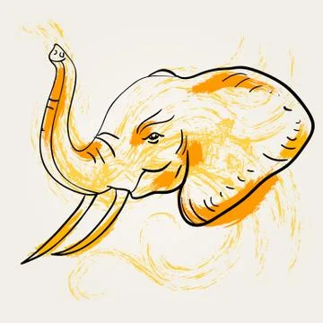 Elephant art Stock Illustration