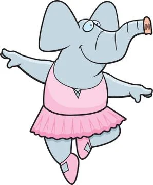 Elephant Ballerina 스톡 일러스트
