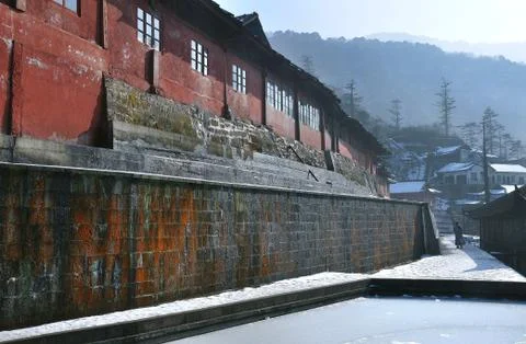 Elephant Bathing Pool Monastery, Mount Emei, Sichuan, China Stock Photos