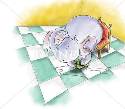 Elephant in boots.jpg Stock Illustration