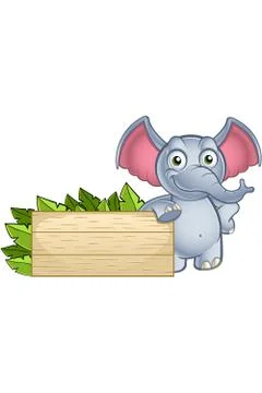 Elephant Cartoon Character Stock Illustration