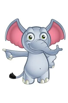 Elephant Cartoon Character Stock Illustration