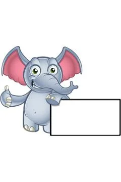 Elephant Cartoon Character Illustrazione stock