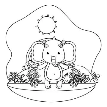 Elephant cartoon design vector illustrator Stock Illustration