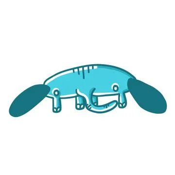 Elephant in cartoon flat style Stock Illustration