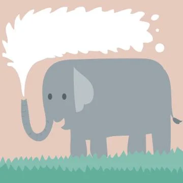 Elephant cartoon Stock Illustration
